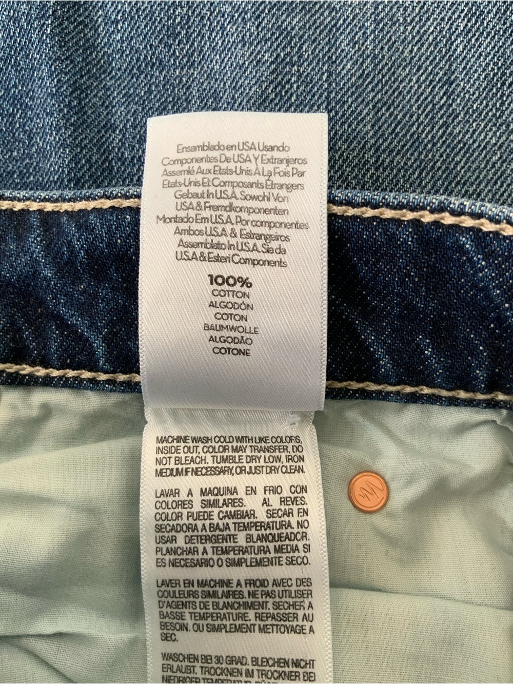 MOTHER SUPERIOR Jeans Lil’ Mother Lil’ Spitfire Nerdy Cuff Blue Size 26 - Picture 11 of 14